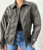 BOMBER VINTAGE GRIS - Imagen 2