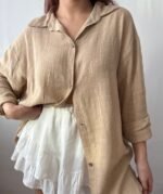 MAXICAMISA NAOMI BEIGE - Imagen 3