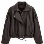 BOMBER ZARA CON PIEL